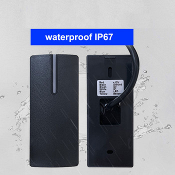 Външен водоустойчив четец на RFID карти IP67 125khz Поддръжка на лична карта Wiegand 26/34 формат, използван за система за контрол на достъпа