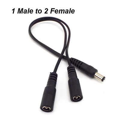 DC 12V 1 ženski na 2 muški razdjelni kabel 2.1*5.5 mm za CCTV kamere Sigurnosna DVR dodatna oprema LED svjetlosna traka