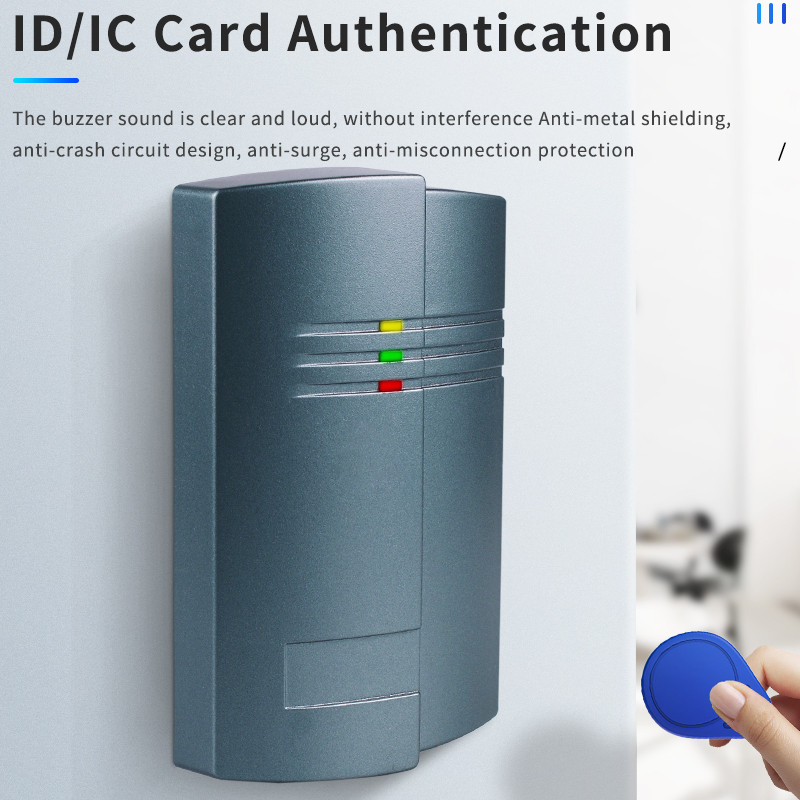 Zaštita od metala, vanjski vodootporan čitač kartica za kontrolu pristupa ID/IC kartice, s LED svjetlom, Wiegand 26/34 prekidač međusobno
