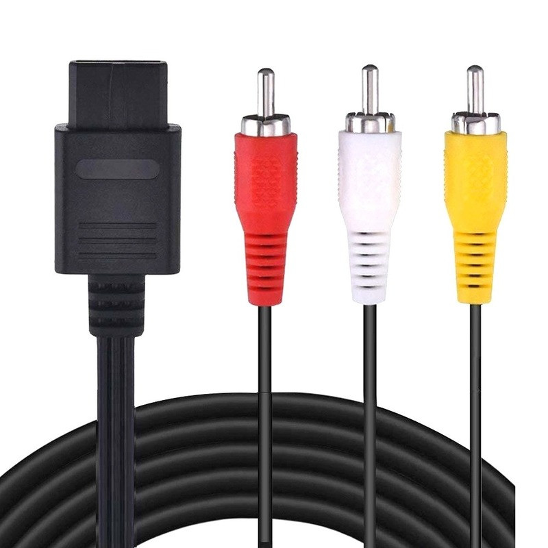 1,8 M Nintendo 64 Audio TV videokábel AV kábel RCA-hoz a Super Nintend GameCube N64 SNES Game Cube tartozékhoz