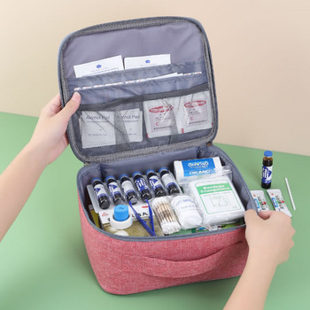 Мини преносима чанта за съхранение на лекарства Пътен комплект за първа помощ Медицински чанти Организатор Къмпинг Външна чанта за спешно оцеляване Калъф за хапчета