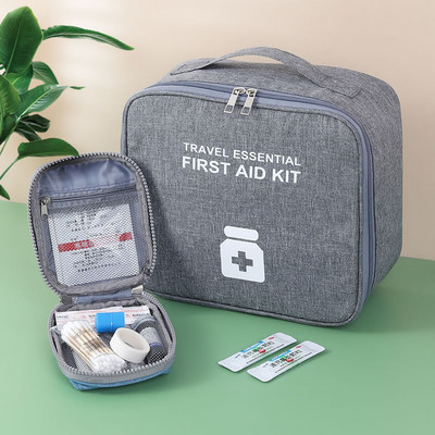Мини преносима чанта за съхранение на лекарства Пътен комплект за първа помощ Медицински чанти Организатор Къмпинг Външна чанта за спешно оцеляване Калъф за хапчета