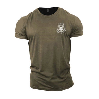 Στρατιωτικό μπλουζάκι κυνηγιού στρατού Υπερμεγέθη ανδρικό μπλουζάκι γυμναστικής φούτερ Quick Dry Ανδρικό καλοκαιρινό μπλουζάκι μονόχρωμο