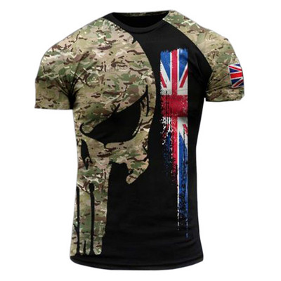 armijas militārais medību T krekls Liela izmēra vīriešu topi Fitnesa apģērbs Ātri nožūstošs džemperis vienkrāsains vasaras vīriešu T-krekls