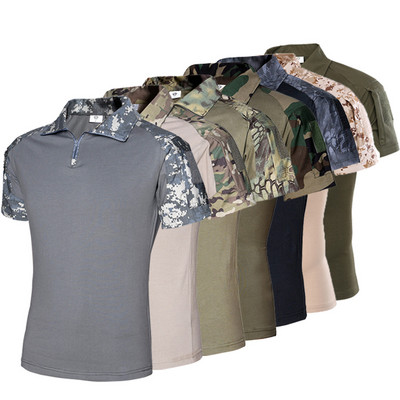 Στρατιωτικά Μπλουζάκια Καμουφλάζ Ανδρικά Μπλουζάκια Τακτικής Εξωτερικής Χώρας Γρήγορη στέγνωμα Κυνήγι Crop Tops Προπόνηση Ρούχα Στρατού Μπλουζάκι Πεζοπορία