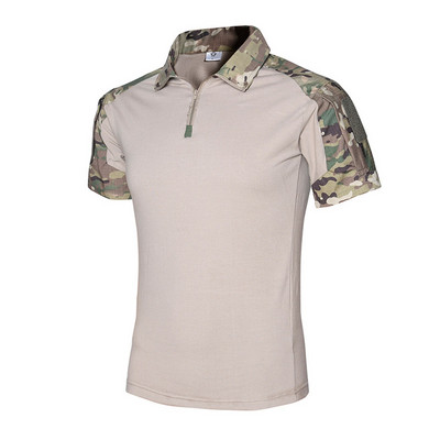 Terepszínű katonai ingek pólók férfi kültéri taktikai ing Gyorsan száradó vadászat termény felsők edzés ruházat hadsereg póló túrázás