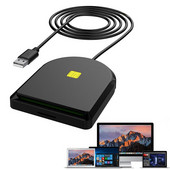 CAC-kaardilugeja USB 2.0 kiipkaardi SIM-kaardi/IC-pangakiibi lugeja tuvastamine, mis ühildub Windowsi, Linuxi,