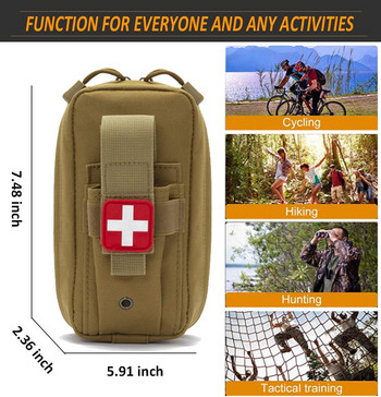 Тактическа чанта за първа помощ EMT с турникет ножица превръзка за спешни случаи IFAK Травма Военна битка