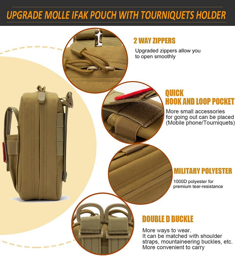 Taktikaline EMT esmaabikott koos kääride sidemega hädaolukorras IFAK trauma sõjaliseks võitluseks