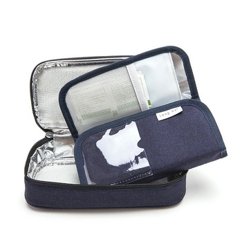 Преносима оксфордска кърпа Insulin Glaciated Cold Storage Bag Комплекти за първа помощ Медицински джоб за пътуване Хладилна чанта Химикалка Пакет Фризер за лекарства