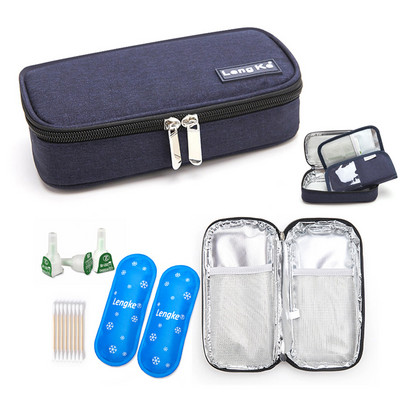 Преносима оксфордска кърпа Insulin Glaciated Cold Storage Bag Комплекти за първа помощ Медицински джоб за пътуване Хладилна чанта Химикалка Пакет Фризер за лекарства