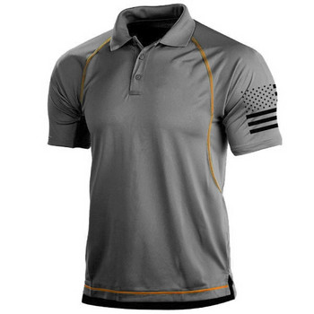 Тактически тениски Мъжки спортни военни тениски на открито Бързосъхнеща риза с къс ръкав Туризъм Лов Армейски бойни мъжки дрехи Дишащи