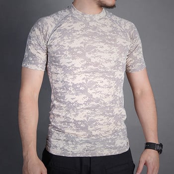 Emersongear Tactical Sport Perspiration T-Shirt ACU Combat Short Sleeve Shirts Туризъм Лов Milsim Tshirt