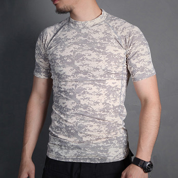 Emersongear Tactical Sport Perspiration T-Shirt ACU Combat Short Sleeve Shirts Туризъм Лов Milsim Tshirt