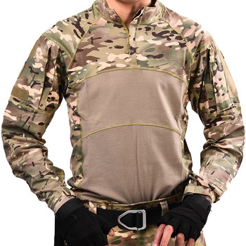 Πουκάμισα μάχης Τακτικά ρούχα Στρατιωτική στολή παραλλαγής Airsoft πουκάμισο κυνηγιού Army Tees Breathable Working Casual Clothes
