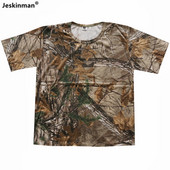 Ljetna puna pamučna majica kratkih rukava Borovina Dead Leaf Kamuflažna majica za lov i ribolov Majice kratkih rukava za fotografiranje ptica u džungli