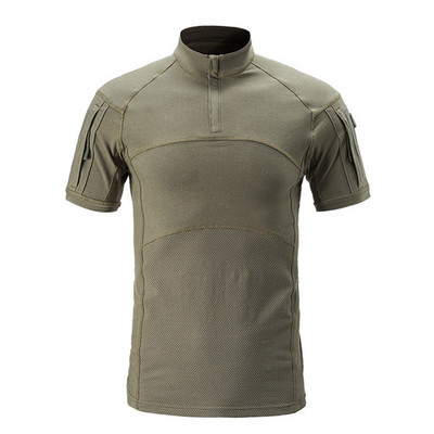 Taktikai ing rövid ujjú felső Camo ruházat kültéri Airsoft túraingek MultiCam katonai vadászat harci terepszínű póló