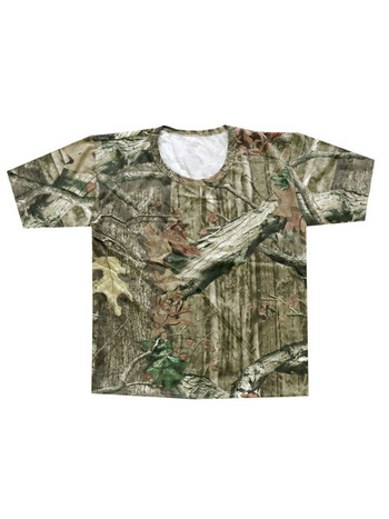 Мъжка голяма лятна риза с къс ръкав, цяла памучна камуфлажна риза за лов в джунглата, дишаща рибарска риза, спортна риза