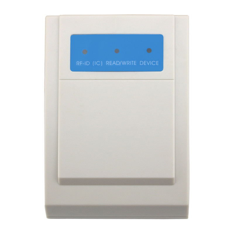 RS232-vormingus 125KHz 13,56MHz RF-kaardilugeja, liikmesüsteemi jadapääsu juhtimiskaardi väljastaja, USB-liidese toiteallikas