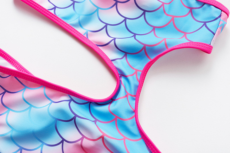 2023. gada nāru meiteņu peldkostīms viengabala svītraini, izgriezti peldkostīmi 3–10 gadu vecumam Mermaid bērnu peldkostīmi