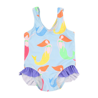 Сладък бански костюм от една част за момичета за малки деца 2022 г. Целен бански костюм за деца Детски бански костюм за момичета Лятно плажно облекло