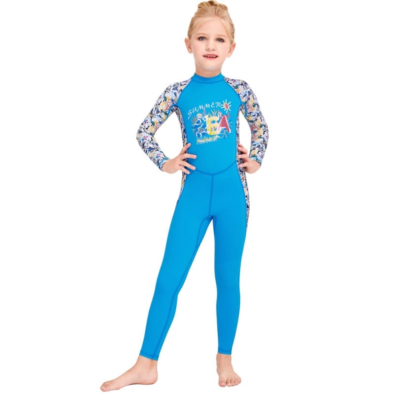 Meiteņu peldkostīmi, gari peldkostīmi, saules aizsardzība bērniem, treniņi snorkelēšanai, peldkostīmi, peldkostīmi, peldkostīmi, ātrā kaltēšana, peldēšana, ielādēta