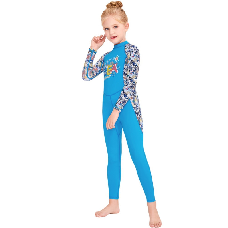 Meiteņu peldkostīmi, gari peldkostīmi, saules aizsardzība bērniem, treniņi snorkelēšanai, peldkostīmi, peldkostīmi, peldkostīmi, ātrā kaltēšana, peldēšana, ielādēta