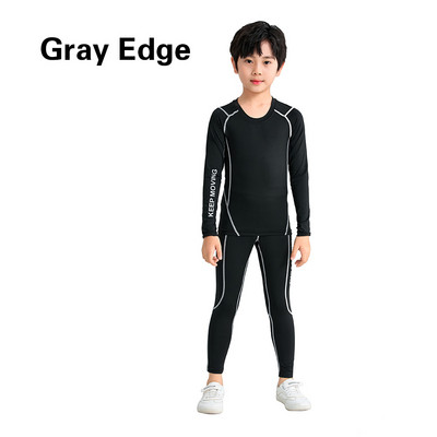 Bērnu kompresijas apģērbs, uzvalks zēnu skriešanai, basketbolam, futbolam, bērnu treniņtērps ātri žūstošs tops + legingi