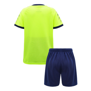2 τμχ Καλοκαιρινό παιδικό αγόρι αθλητικό κοστούμι ποδοσφαίρου Κομψό μπλουζάκι με κοντό μανίκι με κορδόνι ελαστικό σορτς στη μέση