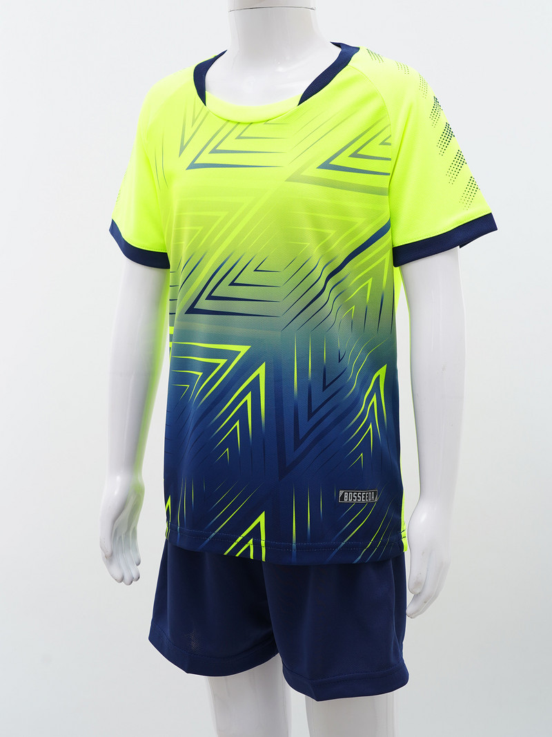 2gab Vasaras bērnu zēnu sporta tērpi futbola tērpi stilīgi apdrukas T-krekls ar īsām piedurknēm ar savelkamu elastīgu jostasvietu šorti