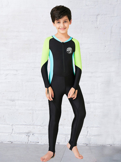 Saules aizsardzības zēnu peldkostīmi viengabala peldkostīmi meitenēm bērniem peldkostīmi ar garām piedurknēm bērnu peldkostīmi pludmales tērpi sērfošana