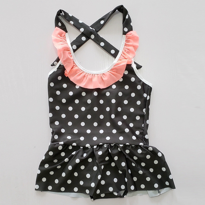 SWIMMART 6-10T Dječji kupaći kostimi Mini volan s točkastim printom Odjeća za plažu za slatke djevojke Dječji kupaći kostimi Kupaći kostimi za malu djecu Tinejdžerski kostim