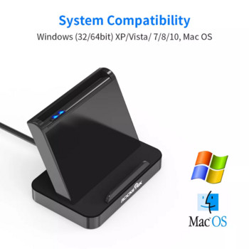SCR816 Multi Smart Cardreader Четец на SD карти Четец на смарт камера Четци на карти Адаптер за Windows 10 8 7 XP Max OS Linux