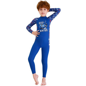 Деца Момичета Момчета Водолазен костюм Неопренов Неопренов костюм Дете за поддържане на топлината Едно парче дълги ръкави UV защита
