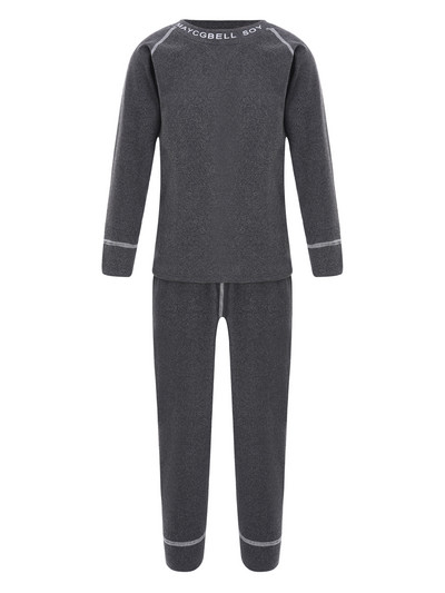 Zimski dječji set termo donjeg rublja od flisa za djecu Topla dnevna odjeća Topla dnevna odjeća s printom slova okrugli izrez Majice dugih rukava s hlačama