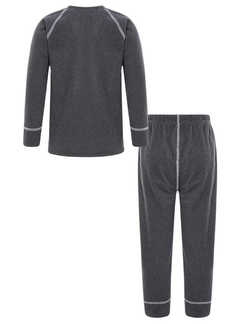 Zimski dječji set termo donjeg rublja od flisa za djecu Topla dnevna odjeća Topla dnevna odjeća s printom slova okrugli izrez Majice dugih rukava s hlačama