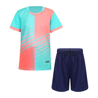 Copii Băieți Costum Sport Tricou cu mânecă scurtă și Set pantaloni scurți Fotbal Tenis Fotbal Baschet Uniforme Joc Antrenament Îmbrăcăminte sportivă