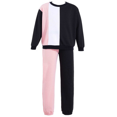 Μόδα Παιδικό Αθλητικό Σετ Αθλητικές φόρμες για κορίτσια Παιδικά casual αθλητικά ρούχα Μακρυμάνικο πουλόβερ με παντελόνι φόρμες γυμναστικής