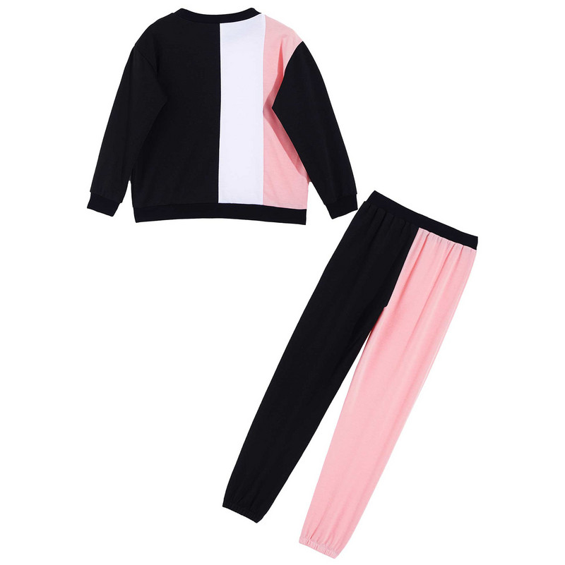 Μόδα Παιδικό Αθλητικό Σετ Αθλητικές φόρμες για κορίτσια Παιδικά casual αθλητικά ρούχα Μακρυμάνικο πουλόβερ με παντελόνι φόρμες γυμναστικής