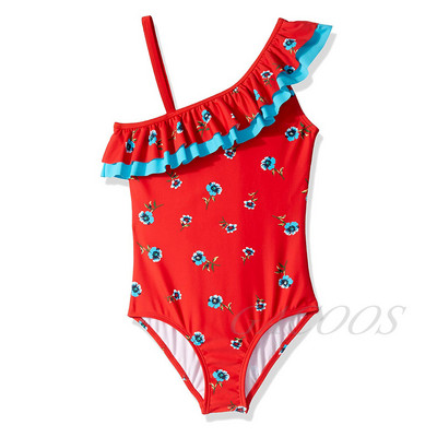 2022 Μαγιό για κορίτσια One Piece μαγιό 2-10 ετών Παιδικά μαγιό με λουλούδια εμπριμέ ρούχα παραλίας Παιδικά ρούχα για κορίτσια