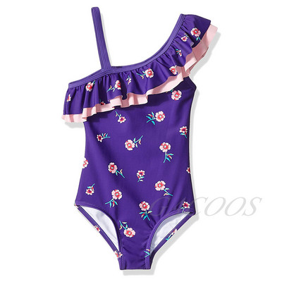 2022 Μαγιό για κορίτσια One Piece μαγιό 2-10 ετών Παιδικά μαγιό με λουλούδια εμπριμέ ρούχα παραλίας Παιδικά ρούχα για κορίτσια