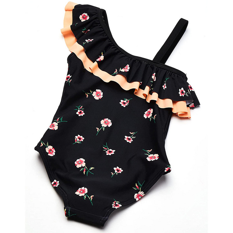 2022 Μαγιό για κορίτσια One Piece μαγιό 2-10 ετών Παιδικά μαγιό με λουλούδια εμπριμέ ρούχα παραλίας Παιδικά ρούχα για κορίτσια