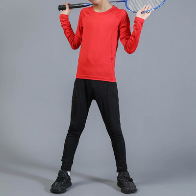 2021. gada jauns rudens un ziemas badmintona bērnu termoveļas komplekts zēniem meitenēm sportam ātri žūstošs bērnu treniņtērps divdaļīgs