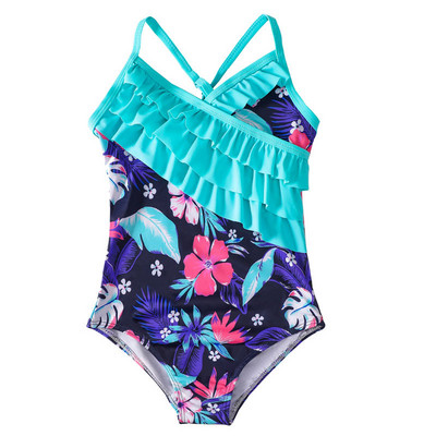 2023-as lányok fürdőruhák egyrészes fürdőruhák 2-10 éves gyerekeknek fürdőruhák virágmintás strandruhák gyerekeknek lányok úszóruhák