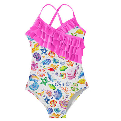 2023-as lányok fürdőruhák egyrészes fürdőruhák 2-10 éves gyerekeknek fürdőruhák virágmintás strandruhák gyerekeknek lányok úszóruhák