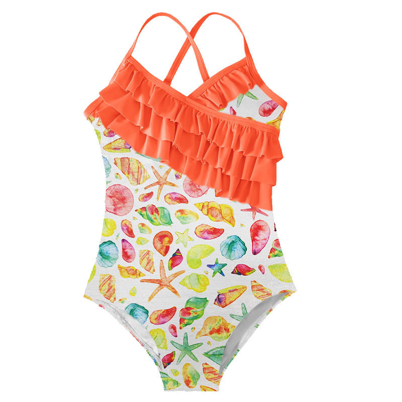 2023-as lányok fürdőruhák egyrészes fürdőruhák 2-10 éves gyerekeknek fürdőruhák virágmintás strandruhák gyerekeknek lányok úszóruhák