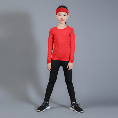 Детско облекло Детски масови компресионни панталони за бягане Риза Тренировъчни панталони Баскетбол Спортни клинове Пера