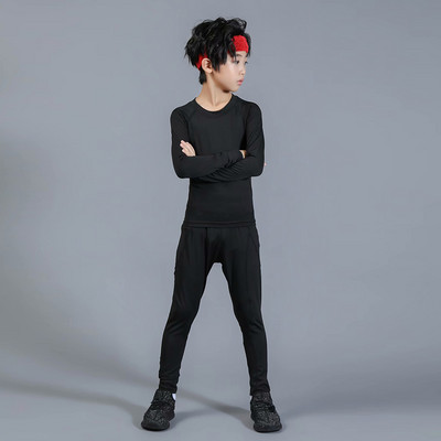 Детско облекло Детски масови компресионни панталони за бягане Риза Тренировъчни панталони Баскетбол Спортни клинове Пера