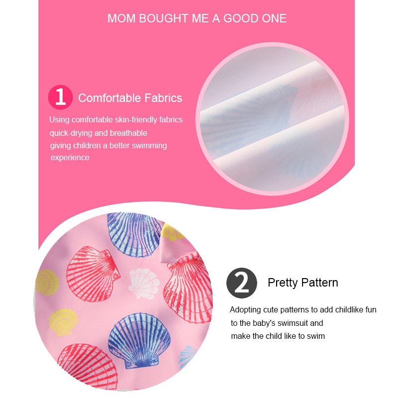Laste ujumisriided Tüdrukute ujumistrikoo ühes tükis ujumisseelik bikiinid Laste suvise rannakandmise mustriga ujumiskostüüm ujumismütsiga