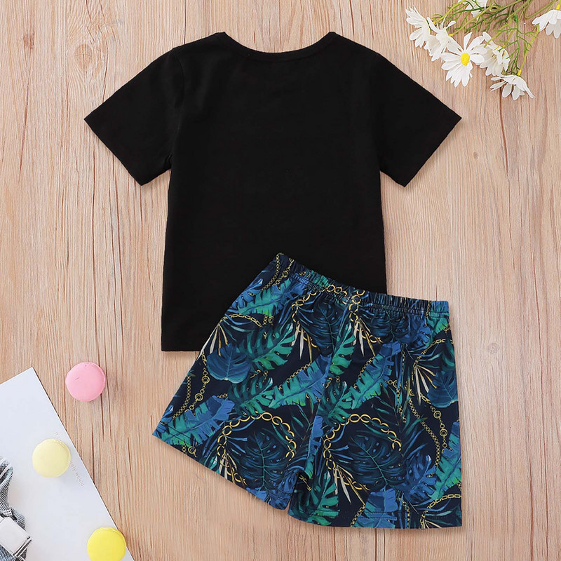 Ljetna ležerna odjeća, dječja, dječačka, ljetna sportska odjeća, kratki rukavi, dizajn majica kratkih rukava i kratkih hlačica za vježbanje, fitnes